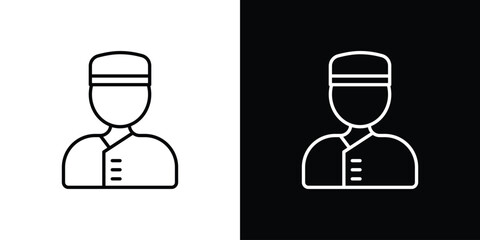 Concierge icon outline. EPS 10 editable vector