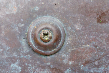 Metal Surface with Rivet and Cross-Head Screw