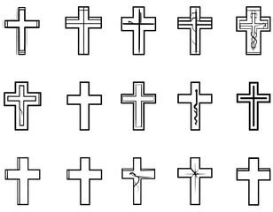 Obraz premium Various cross shapes