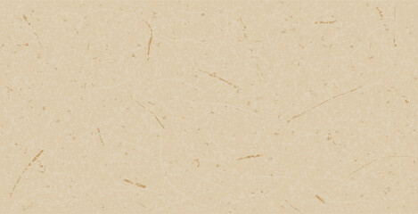 Vector ecru mulberry paper texture background with subtle flecks. This natural, organic backdrop mimics traditional Japanese Washi paper with visible fibers, ideal for vintage, craft, and designs. 