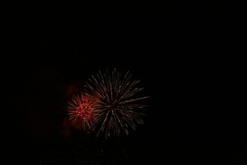 fireworks in the night sky