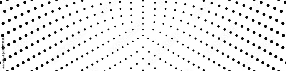 Aufkleber geometrical halftone polkadot pattern background - black and white vector design with dots