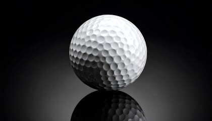 White golf ball on black background (1)