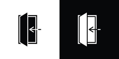Inside icon symbol in black and white color. Silhouette Styles.