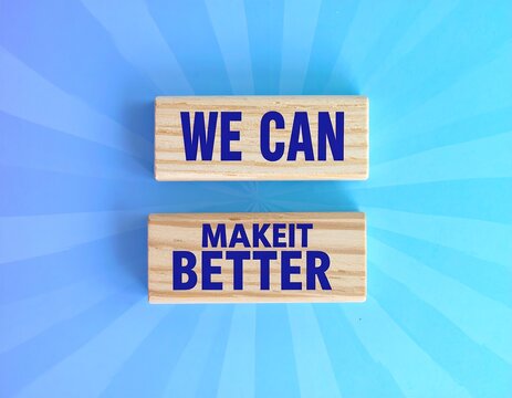 Wooden blocks with motivational message