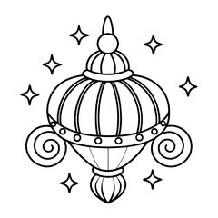 Vector illustration of an angel and two Christmas trees including an abstract design with holiday...