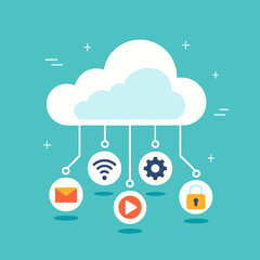 Cloud Computing Icons for Digital Services