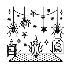 Here is a vintage floral frame illustration with decorative black silhouettes of branches and leaves, perfect for elegant design elements
