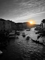sunset in venice