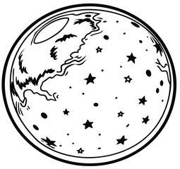 Global sphere icon with golden Christmas ornament design frame