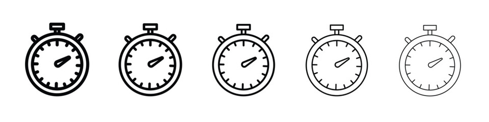 Stopwatch icon in web style. Vector illustration. Eps10