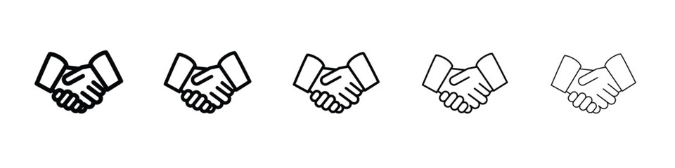 Shake hands icon in web style. Vector illustration. Eps10