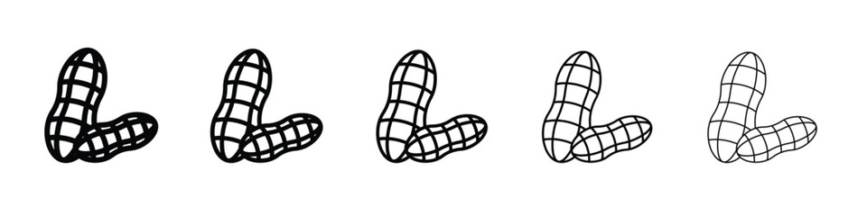 Peanut icon in web style. Vector illustration. Eps10