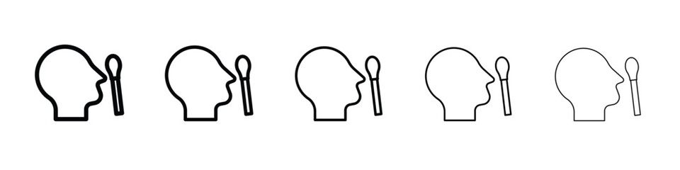 Nasal swab icon in web style. Vector illustration. Eps10