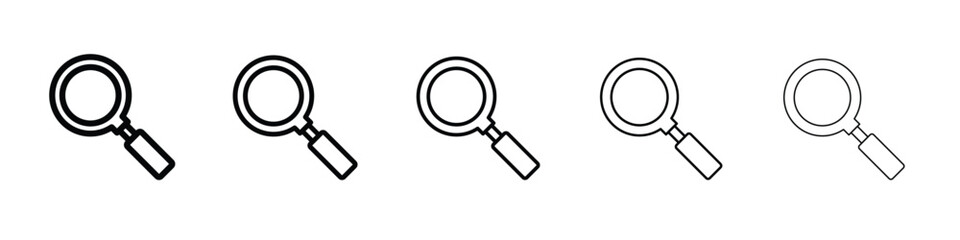 Magnifying glass icon in web style. Vector illustration. Eps10