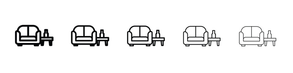 Lounge icon in web style. Vector illustration. Eps10
