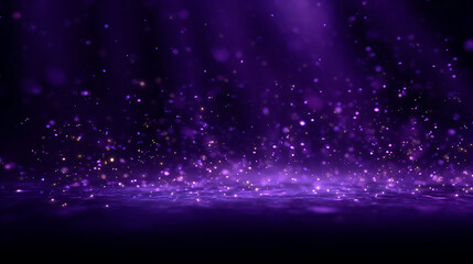 abstract violet background with glowing purple particles and soft glittering light creating dreamy depth motion fantasy and bokeh effect suitable for luxury design or tech concepts