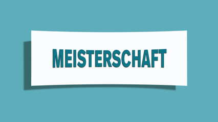 Meisterschaft (championship) - A card isolated on light green background.