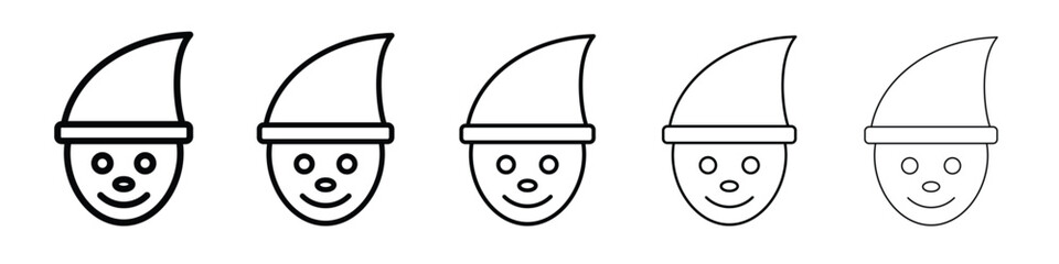 Elf icon in web style. Vector illustration. Eps10