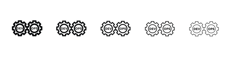 Devops icon in web style. Vector illustration. Eps10