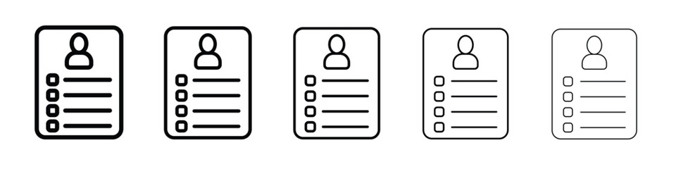 Curriculum icon in web style. Vector illustration. Eps10