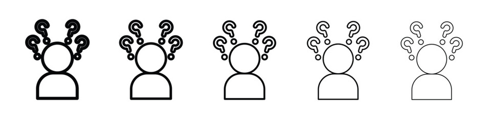 Curious human icon in web style. Vector illustration. Eps10