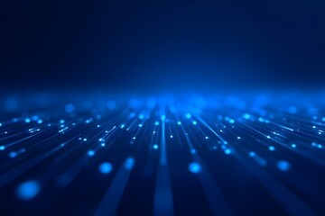 Futuristic Blue Abstract Background with Glowing Lines