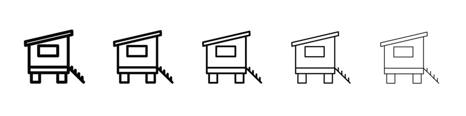 Chicken coop icon in web style. Vector illustration. Eps10 © Natubhai