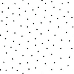 Polka dot wallpaper. Vector background with five angled stars. Fashion seamless pattern. Cute joyful allover print for garment fabric, paper, textile, kids clothes and accessories.