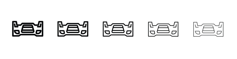 Car bumper icon in web style. Vector illustration. Eps10
