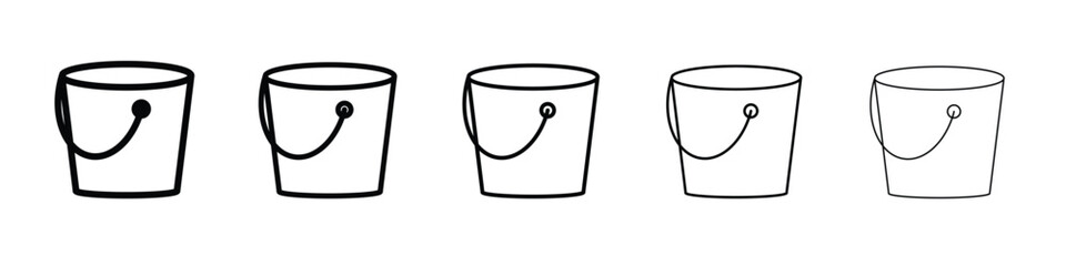 Bucket icon in web style. Vector illustration. Eps10
