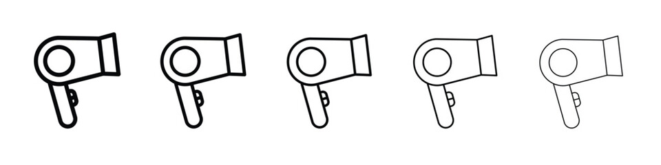 Blow dryer icon in web style. Vector illustration. Eps10