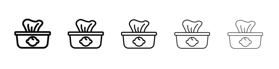baby wipe icon in web style. Vector illustration. Eps10
