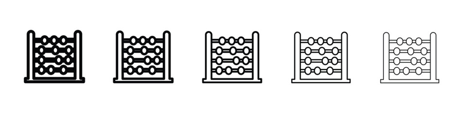 Abacus icon in web style. Vector illustration. Eps10