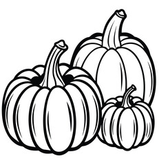 Here's a vector illustration of a small, fresh, ripe orange pumpkin on a white background, perfect for Halloween, autumn, or Thanksgiving decorations