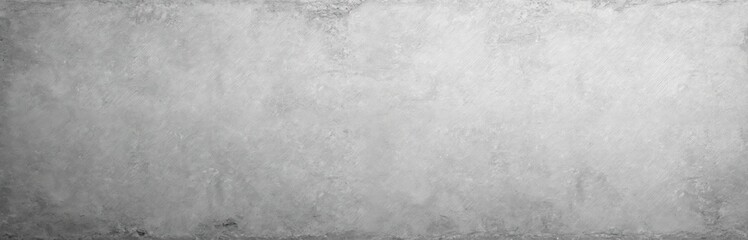 Naklejka premium Pano banner showing textured grey concrete stone wall surface. Abstract weathered grunge background with subtle linear pattern, bright light creating depth, contrast. Ideal for design, interior,