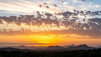 Fototapeta premium Sunset over mountains