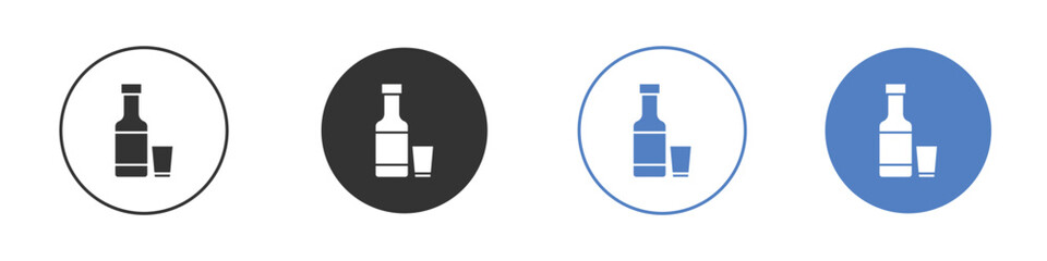 Vodka icon concept. solid style icon designs for website, app, UI.