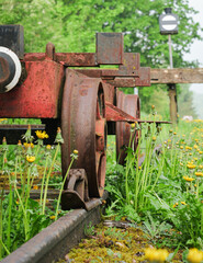 rostige räder eisenbahn