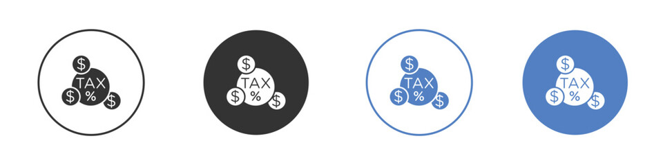 Fototapeta premium Taxes icon concept. solid style icon designs for website, app, UI.