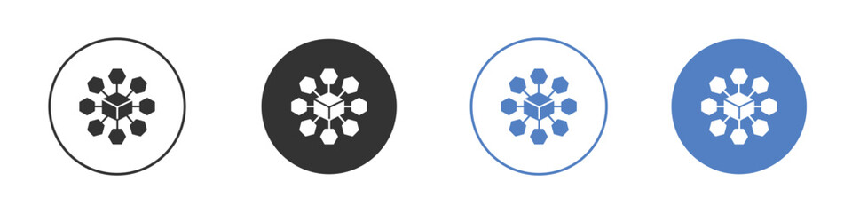 Microservices icon concept. solid style icon designs for website, app, UI.