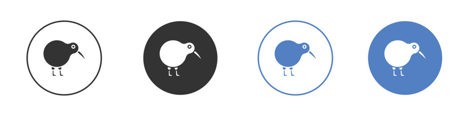 Kiwi bird icon concept. solid style icon designs for website, app, UI.
