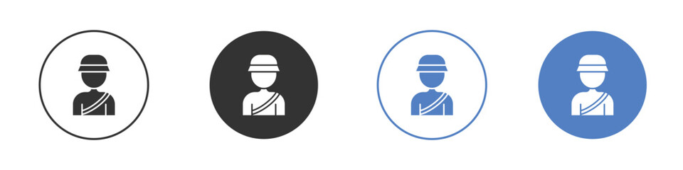 Hunter icon concept. solid style icon designs for website, app, UI.