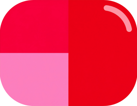Red pill of baby Michigan, no background, transparent PNG with a red pill and pink ci