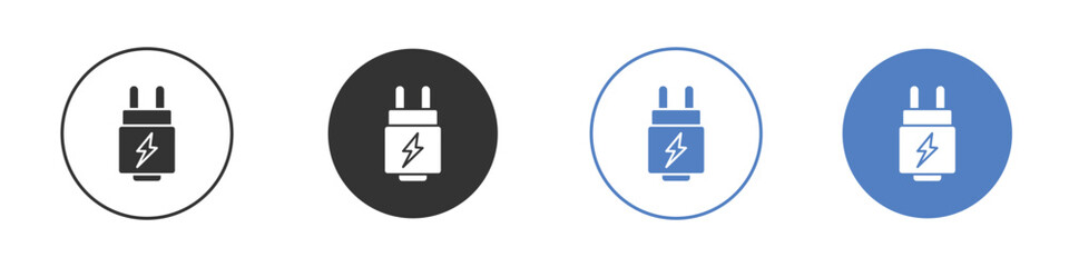Charger icon concept. solid style icon designs for website, app, UI.