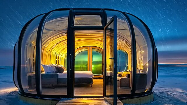 Aurora Hideaway: Luxurious Glass Igloo Under the Northern Lights Experience
