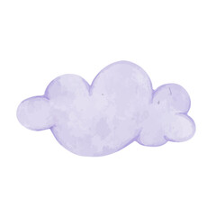 Airy, colorful blue clouds. Vector graphics.
