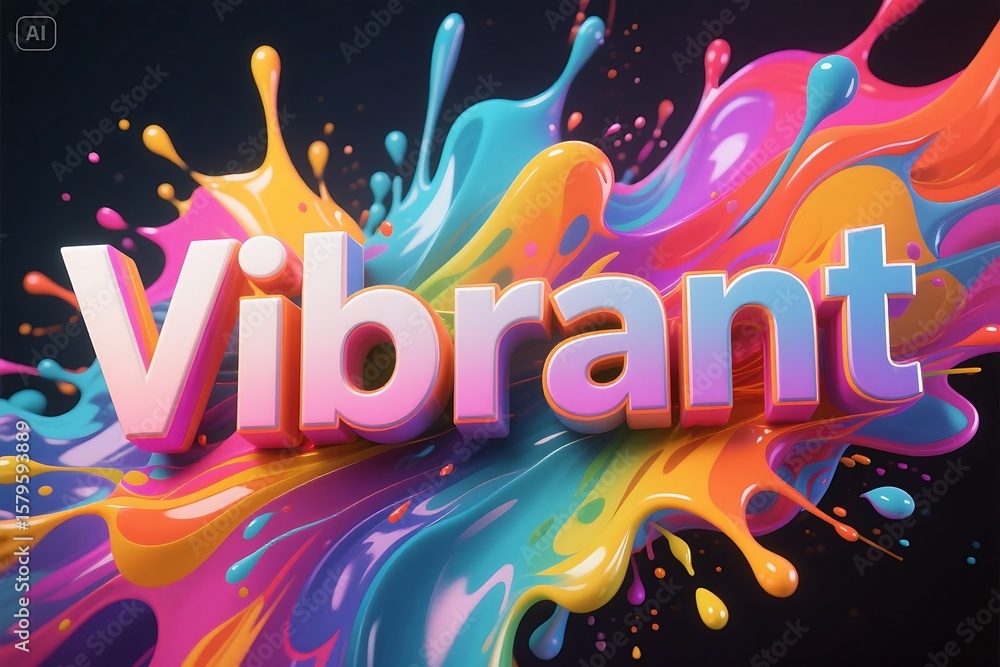 Poster a vibrant splash of colorful paint creates an abstract and artistic background, perfect for adding a