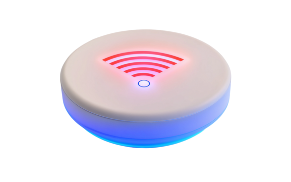 Sleek smart home controller featuring wireless connectivity and minimalist design for seamless device management isolated on transparent background PNG