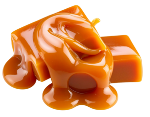 Successful stock image of caramel, isolated on a transparent background. PNG file wit
